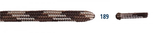 Schnürsenkel Bergsport halbrund 120cm Braun/Beige gestreift